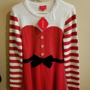 Christmas Peppermint Sweater Dress NWT